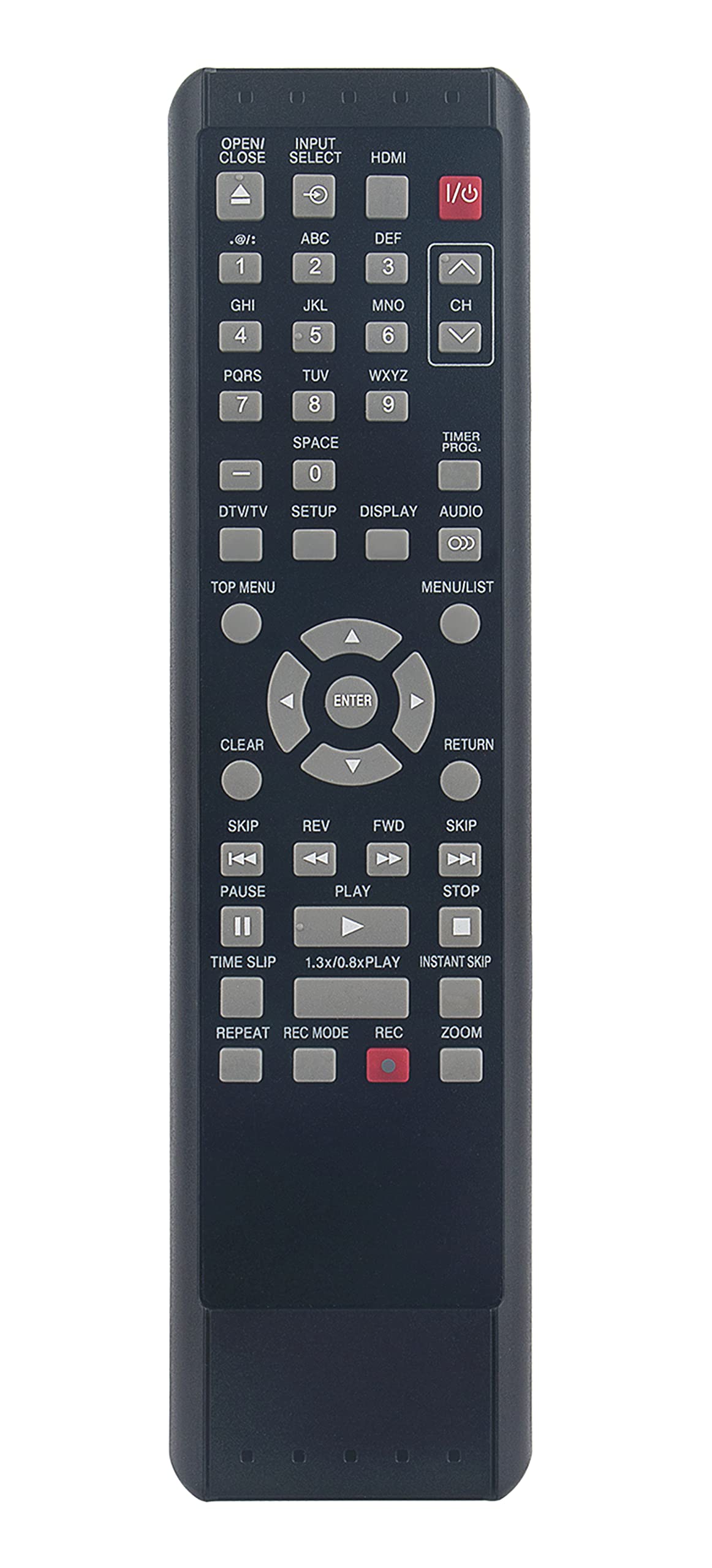 Replacement Remote Control for Toshiba DVD Recorder D-R550 D-R560 D-R570 & KU Models - Compatible with D-R550KU D-R560KU D-R570KU - Perfect for Home Theater & Media Playback