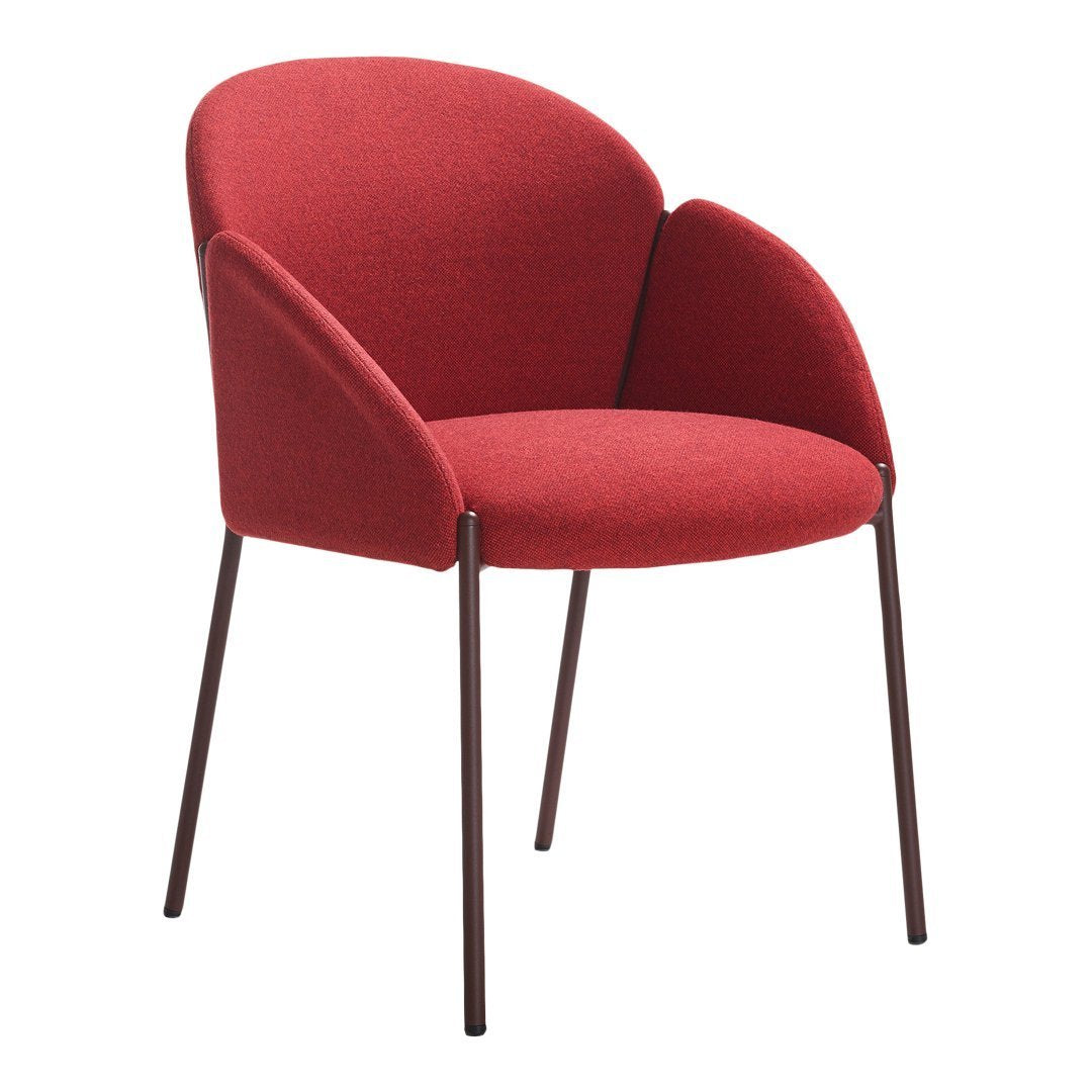 Andrea Modern Dining Chair - Upholstered Fabric Seat - Sturdy Wooden Legs - Perfect for Kitchen, Dining Room, and Breakfast Nook - Home & Office Use