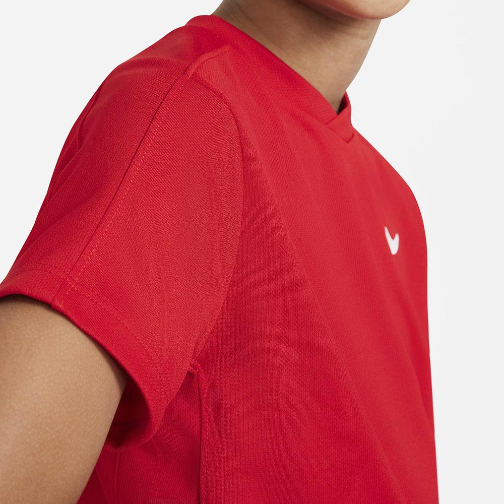 Nike Boys' Victory Short Sleeve T-Shirt - Breathable Cotton Tee for Active Kids | School, Sports & Casual Wear (University Red)