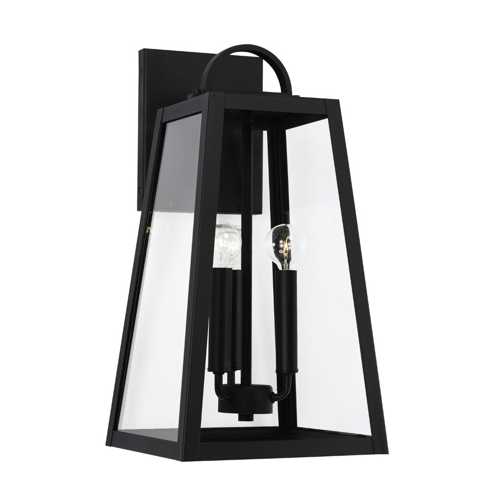 Andrew Outdoor Wall Lantern - Waterproof LED Exterior Light Fixture for Porch, Patio & Garden - Dusk to Dawn Sensor & Energy Efficient Lighting (Black) - Perfect for Front Door, Backyard & Pathway Illumination