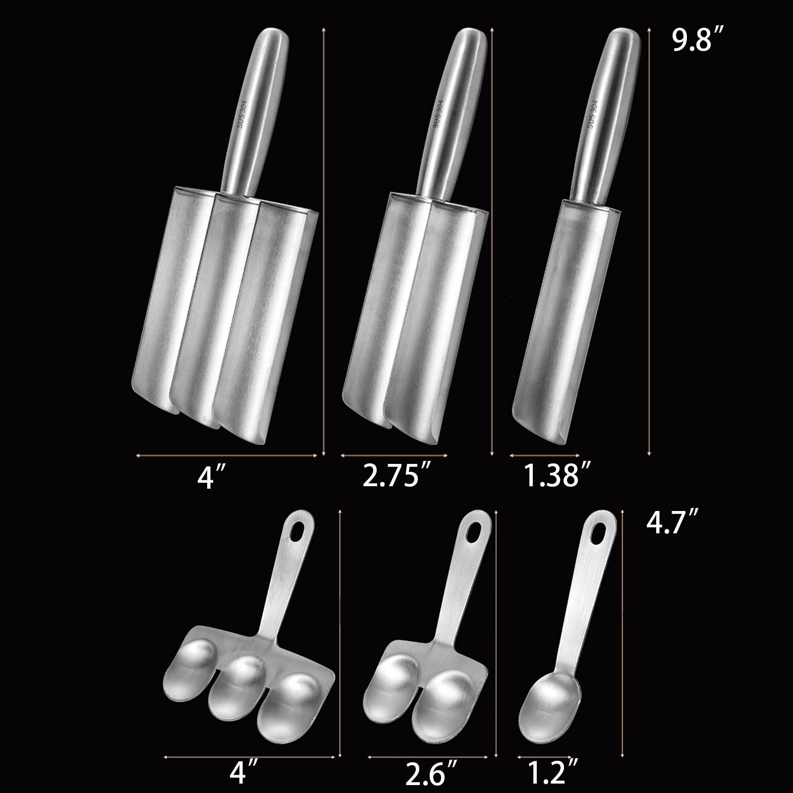 Premium Stainless Steel Meatball Maker Tool - Non-Stick Meat Ball Scoop with Cutting Spoon | Perfect for Homemade Italian Meatballs, Swedish Köttbullar & Asian Dumplings | Ideal for Home Cooking, Restaurants & Meal Prep
