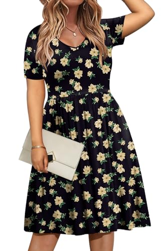 Yellow Floral Black