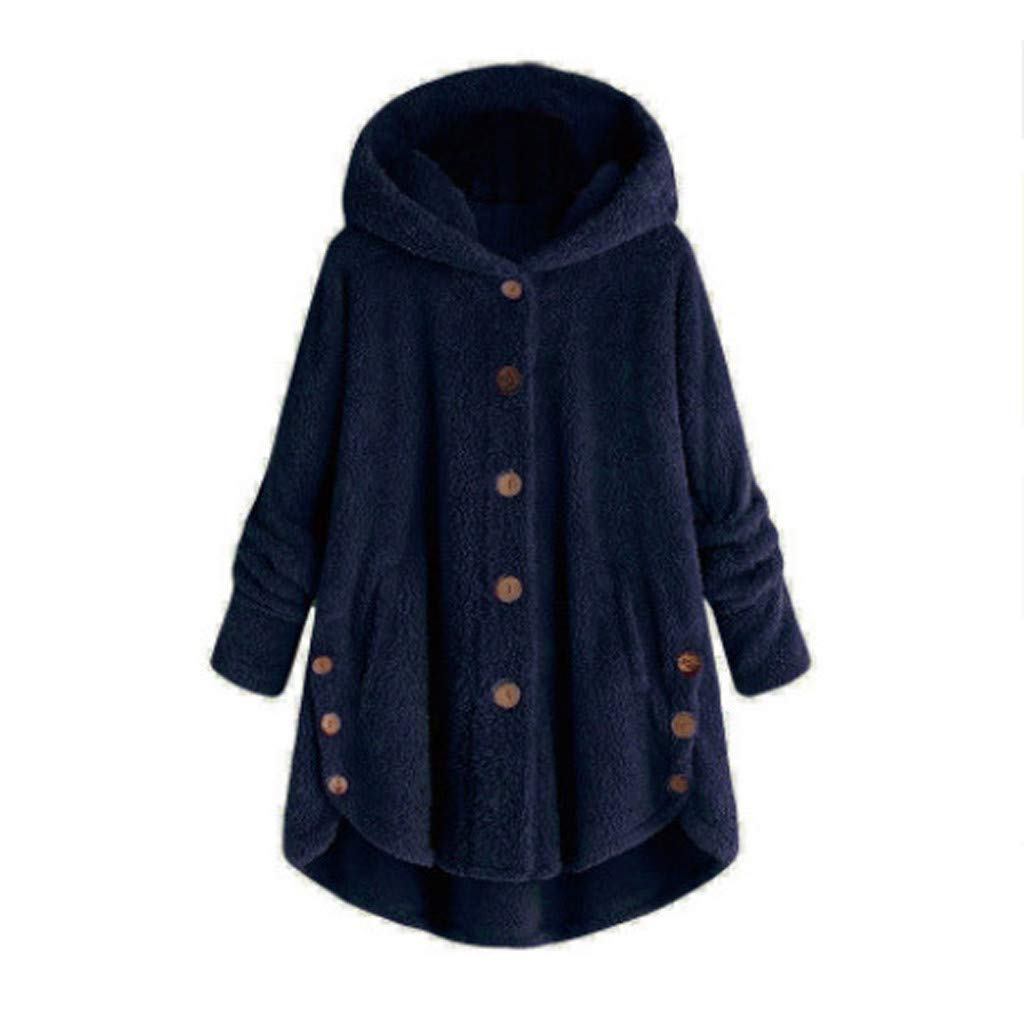 Women's Fleece Jacket - Long Sleeve Zip Up Hooded Pajama Top, Plus Size Printed Fluffy Lightweight Sleepwear for Lounge & Home Comfort