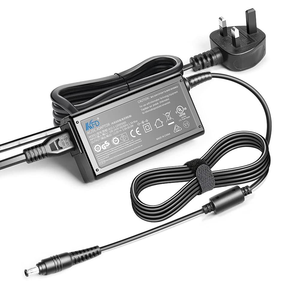 KFD 12V 5A 60W AC/DC Power Adapter Charger for Humax Freesat HD Recorders - Compatible with HDR 1100S, 1000S, HB1000S, 3100S, HDR-2000T, HDR2000T, BT TV Box, Freeview Box, DTR PVR Box - Perfect for Home Entertainment Systems & Set-Top Receiver Boxes
