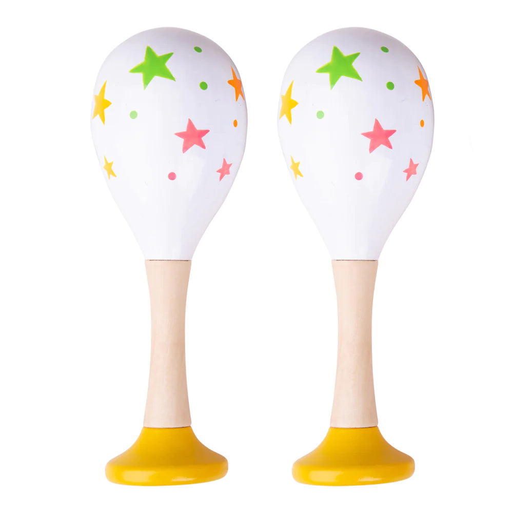 Handmade Wooden Maracas - Natural Percussion Musical Instruments for Kids & Adults - Perfect for Parties, Music Classes & Cultural Events