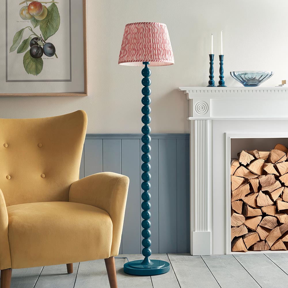 Auralis Ripple Floor Lamp with E27 Socket - Modern LED Standing Light for Living Room, Bedroom & Office - Adjustable Height in Multiple Finishes (Black, White, Bronze) - Perfect for Ambient Lighting & Home Decor