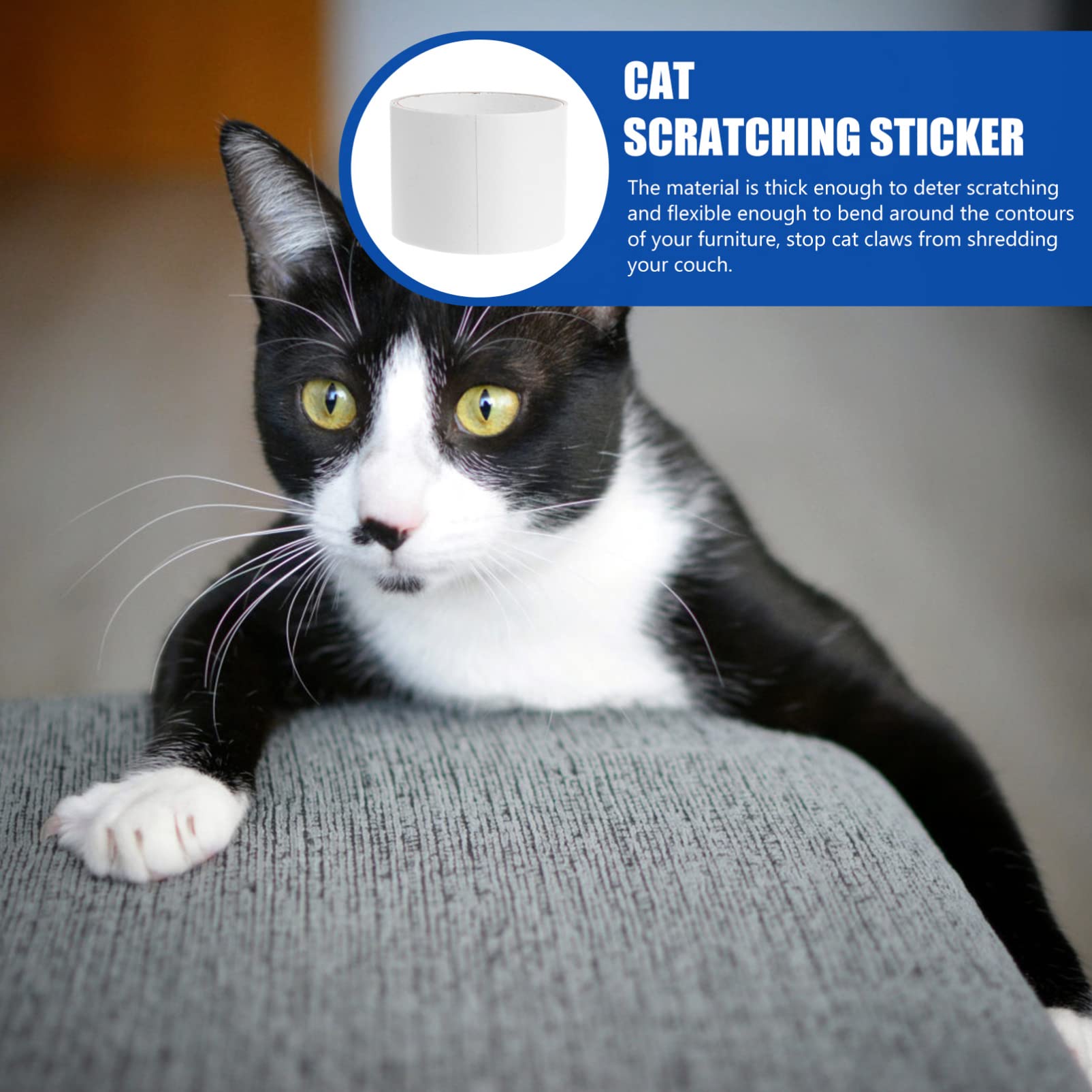Hemobllo Cat Scratch Protector - Double-Sided Tape for Sofa, Carpet & Wall Protection | Anti-Scratch Furniture Guard for Cats | Perfect for Pet Owners to Prevent Damage to Home Furnishings