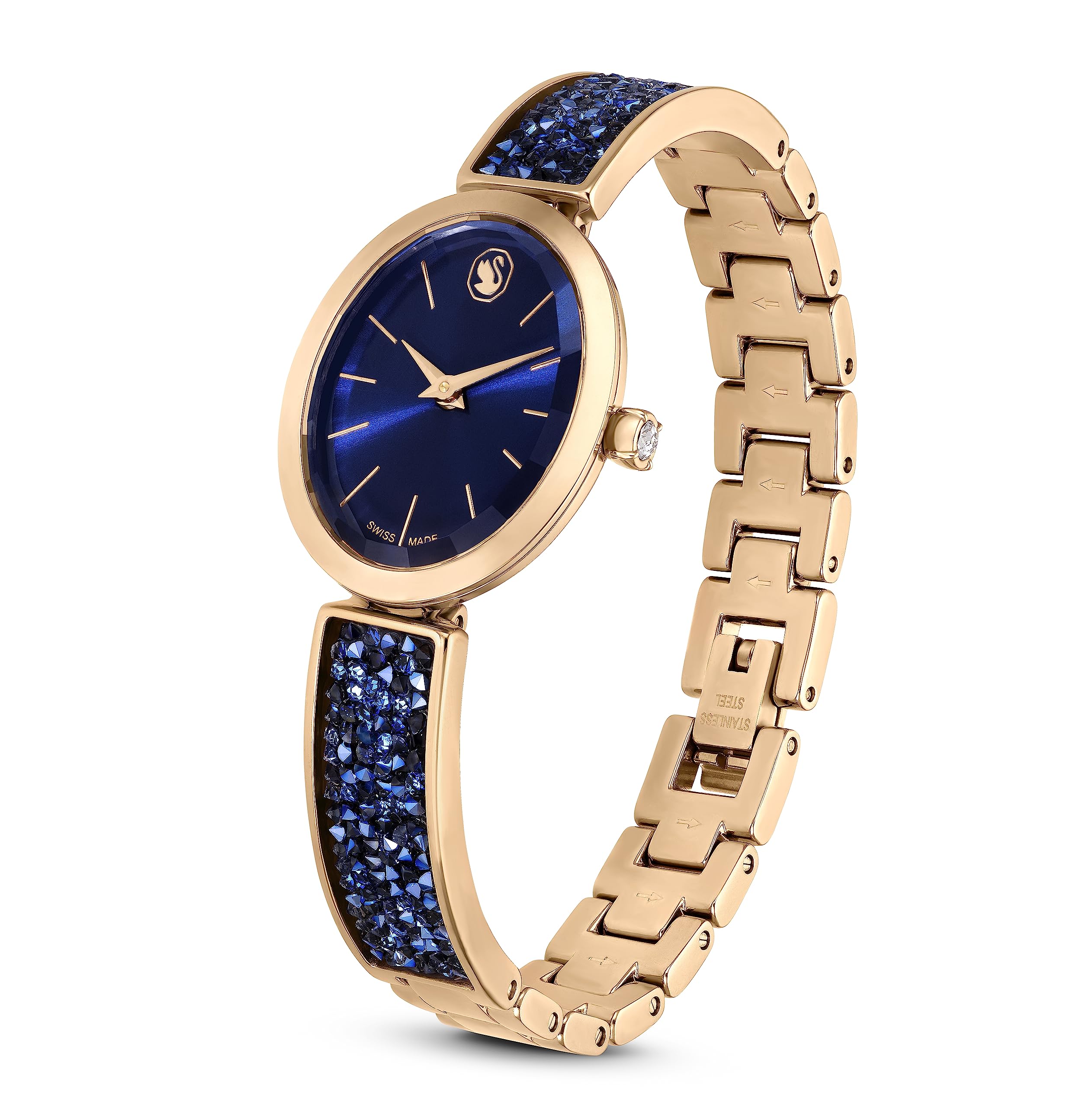 Swarovski Crystal Oval Watch for Women - Swiss Made Luxury Timepiece - Perfect for Gifts, Parties & Special Occasions