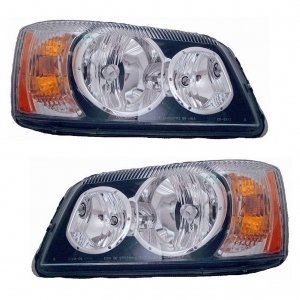2012-2015 Forest River Berkshire RV Motorhome Replacement Headlight Pair (Left & Right) - Front Lamps for Improved Night Driving & Safety