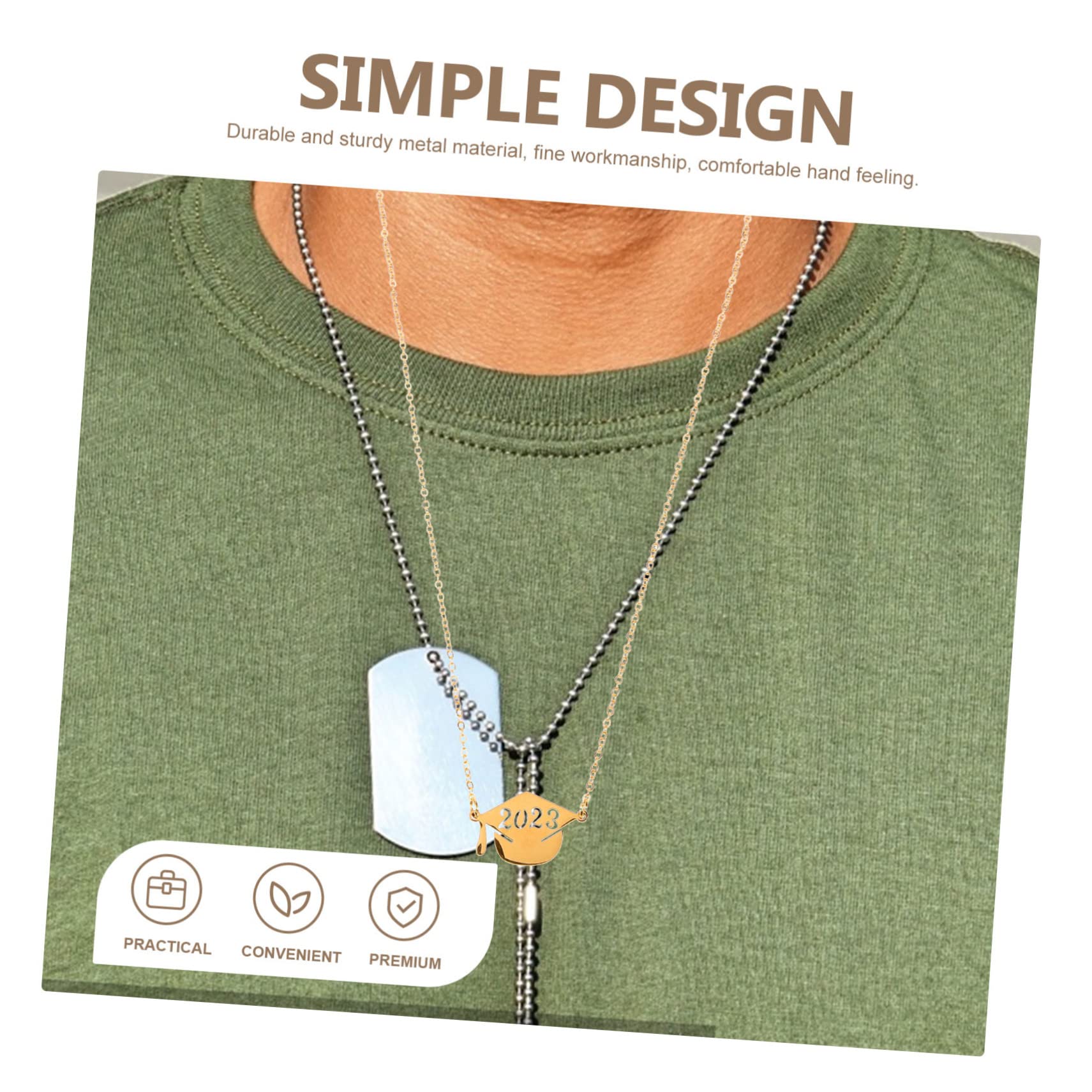 TEHAUX Stylish Doctoral Hat Necklace - Adjustable Graduation Jewelry Gift for Classmates, Teachers & Friends - Perfect for Graduation Ceremonies, School Events & Academic Celebrations