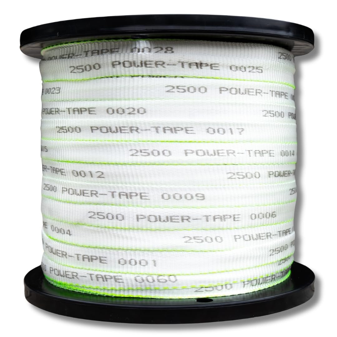 Heavy-Duty Polyester Pull Tape for Cable Wire - 2500 lb Strength, 3/4