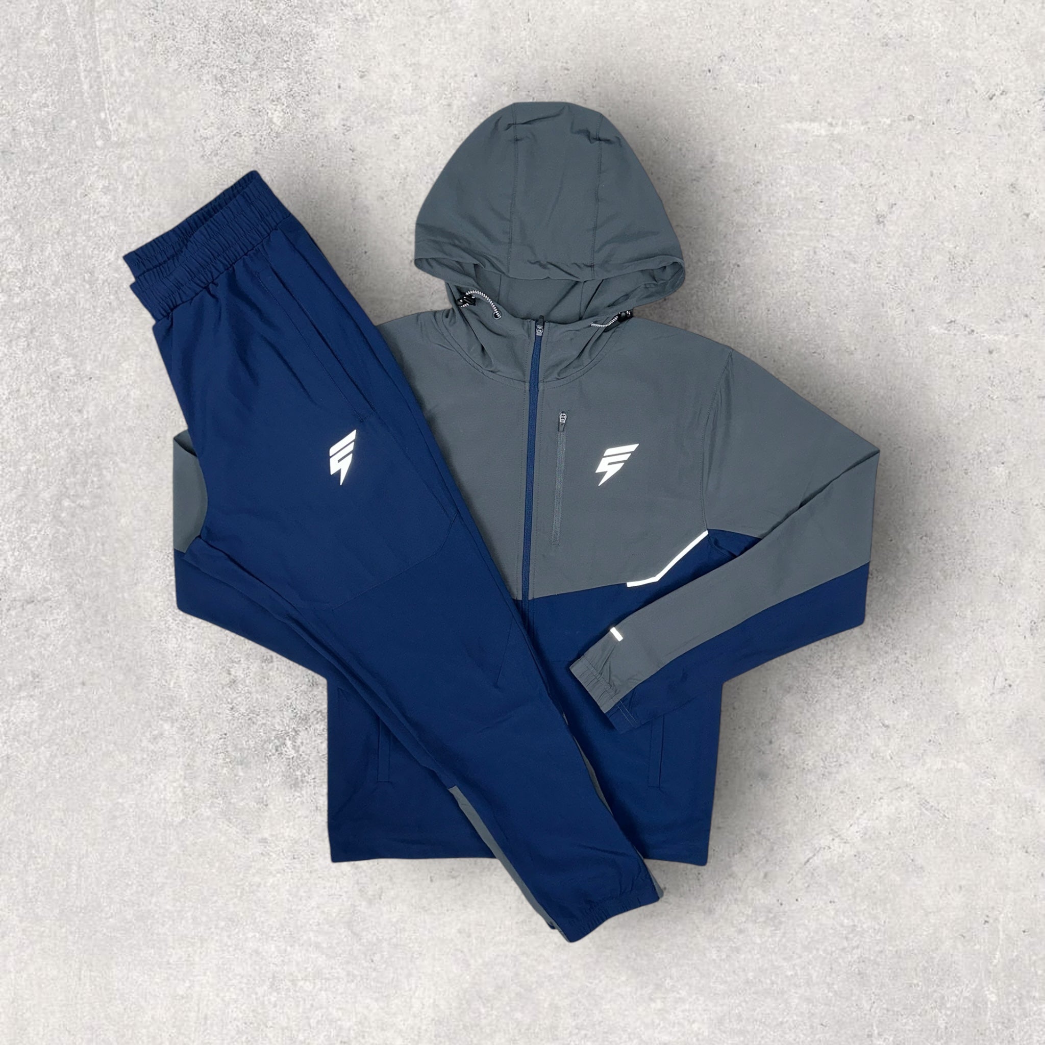 ELUDE TRACK TRACKSUIT - Men's Athletic Running Jogging Outfit Navy/Coal - Perfect for Gym, Workout & Casual Streetwear