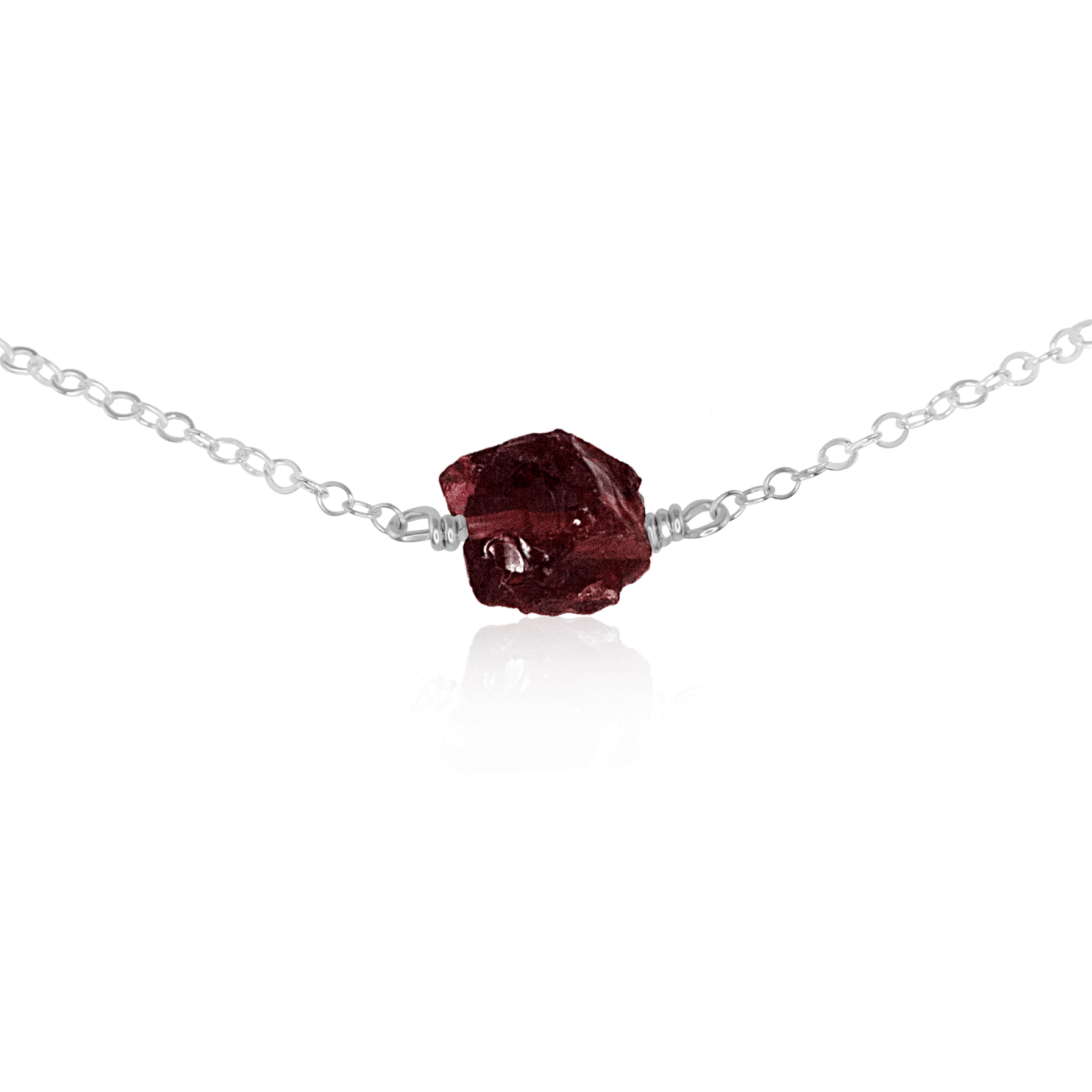 Natural Raw Garnet Crystal Nugget Choker Necklace - Healing Stone Jewelry for Women, Boho Style Adjustable Choker for Spiritual Protection & Positive Energy | Perfect for Meditation, Yoga & Everyday Wear