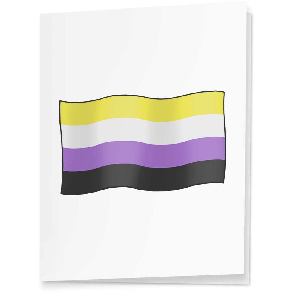 Non Binary Pride Flag Gift Tags - 4 Pack for LGBTQ+ Gifts