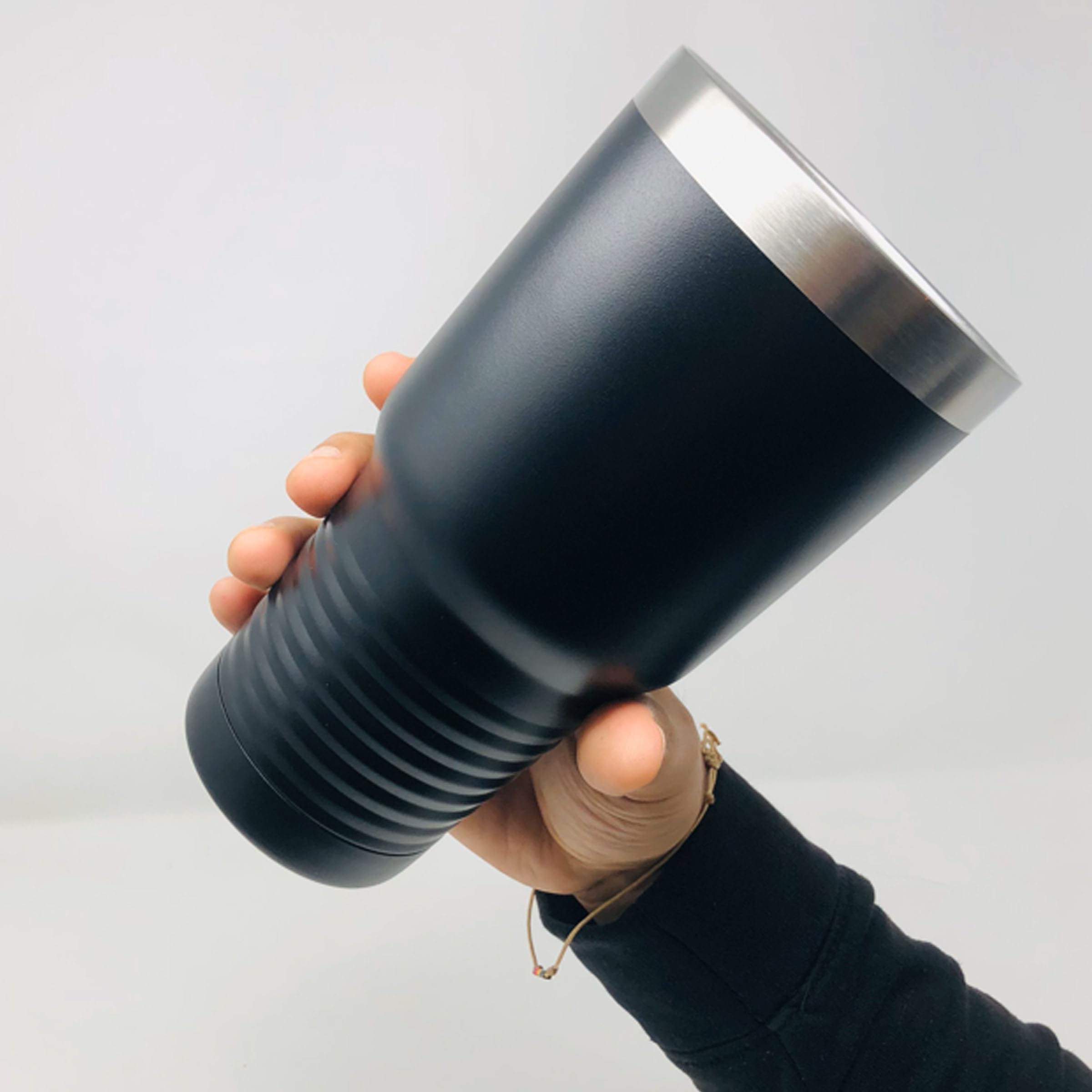 LaserGram 30oz Vacuum Insulated Stainless Steel Tumbler Mug with Swallowtail Butterfly Design - Personalized Engraving Included (Dark Blue) - Keeps Drinks Hot/Cold for Hours - Perfect for Coffee, Tea, Water & Outdoor Activities