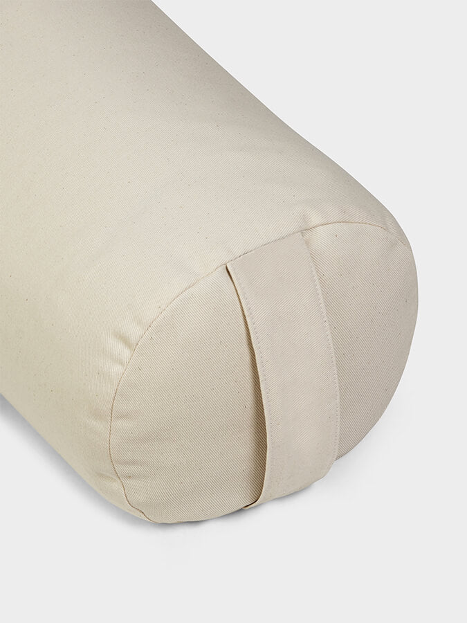 Organic Buckwheat Yoga Bolster Pillow - EU Certified for Meditation, Yoga & Relaxation - Perfect for Home, Studio & Travel Use