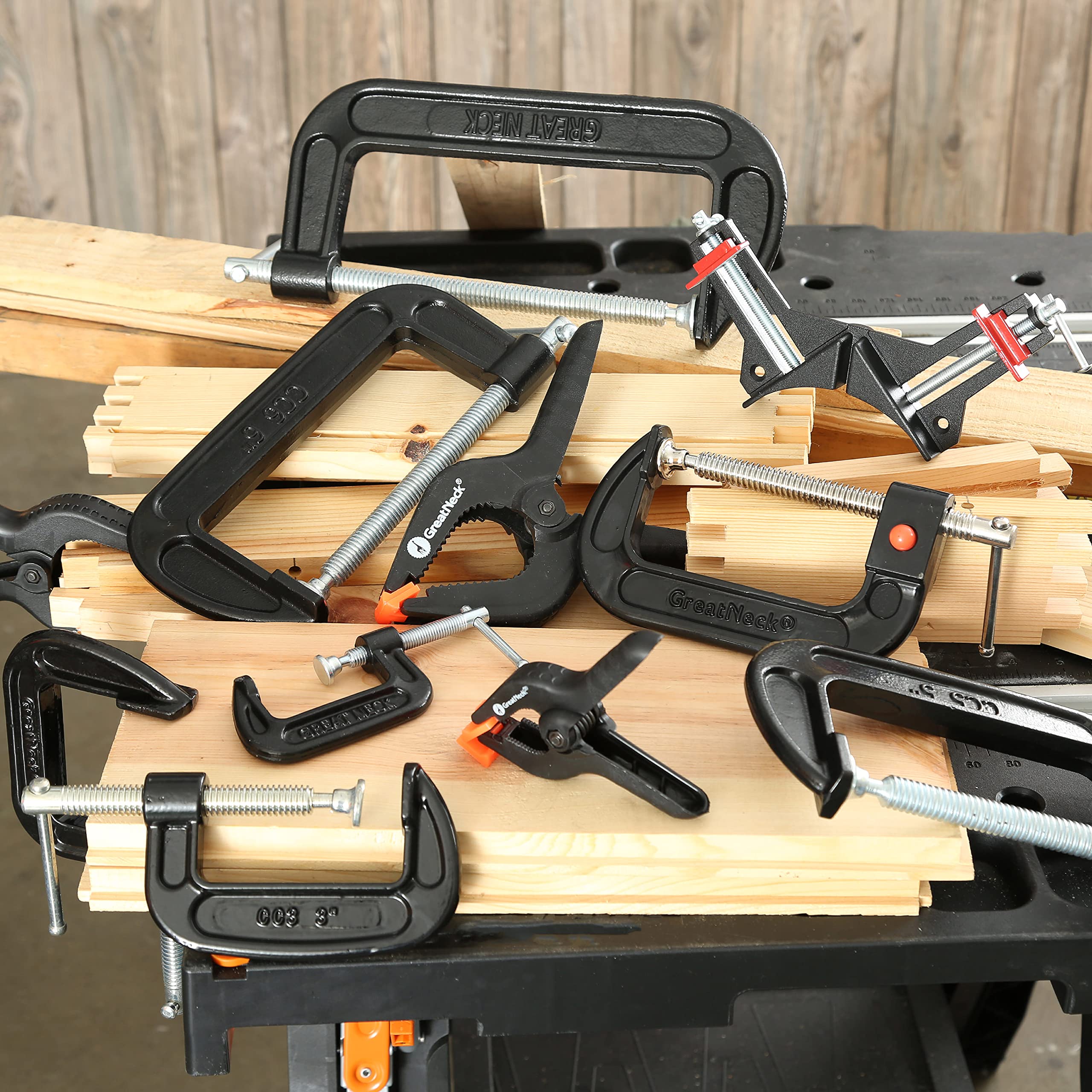 GreatNeck CC4 4-Inch C-Clamp for Woodworking & Auto Repair - Heavy Duty Welding & Home Improvement Tool