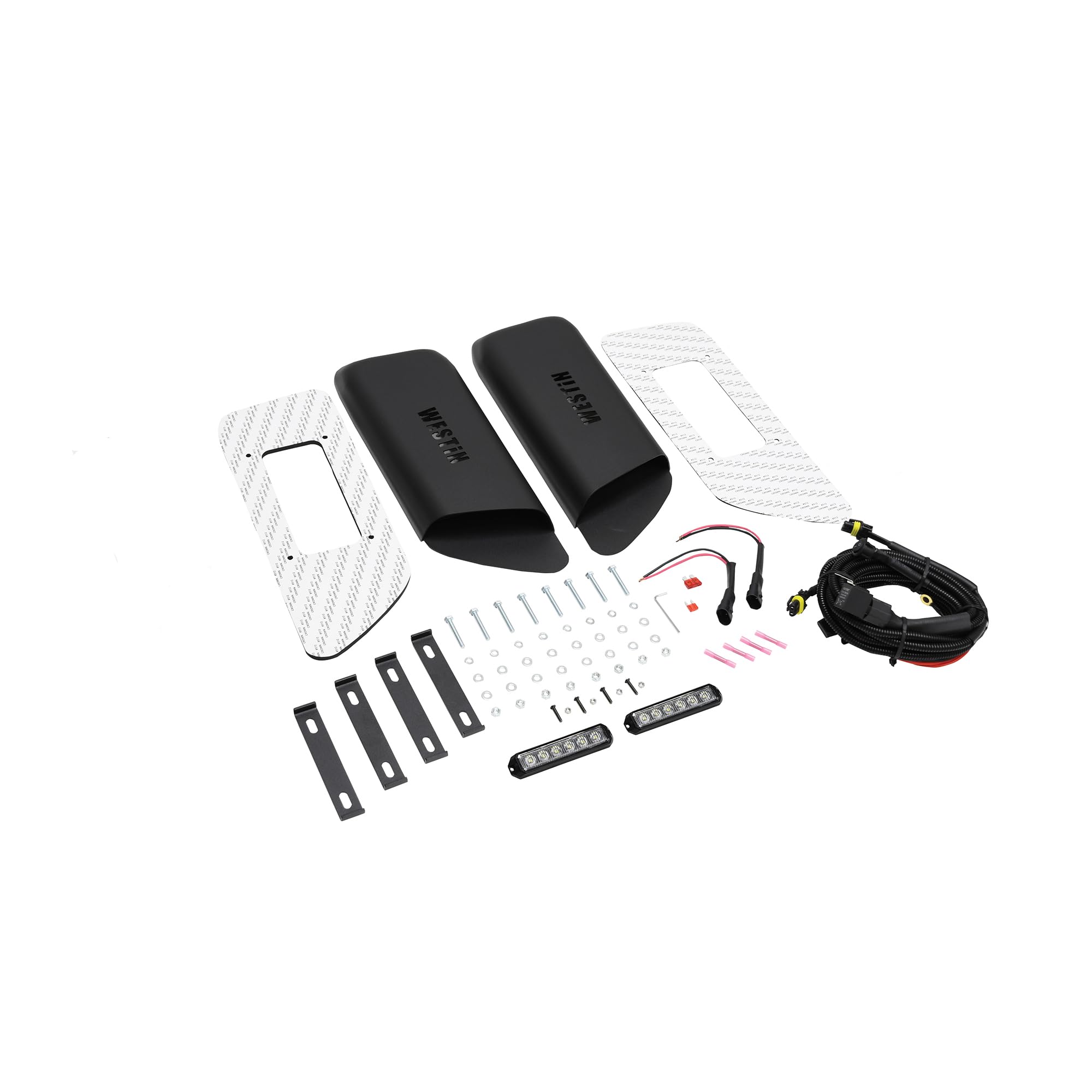 Westin 62-41115 LED Hood Scoops for 2018-2025 Jeep Wrangler JL & Gladiator - Compatible with 2-Door/4-Door Models (Excludes Sport, Sport S, Sahara, Overland, North Edition) - Off-Road Lighting Upgrade for Enhanced Visibility & Style