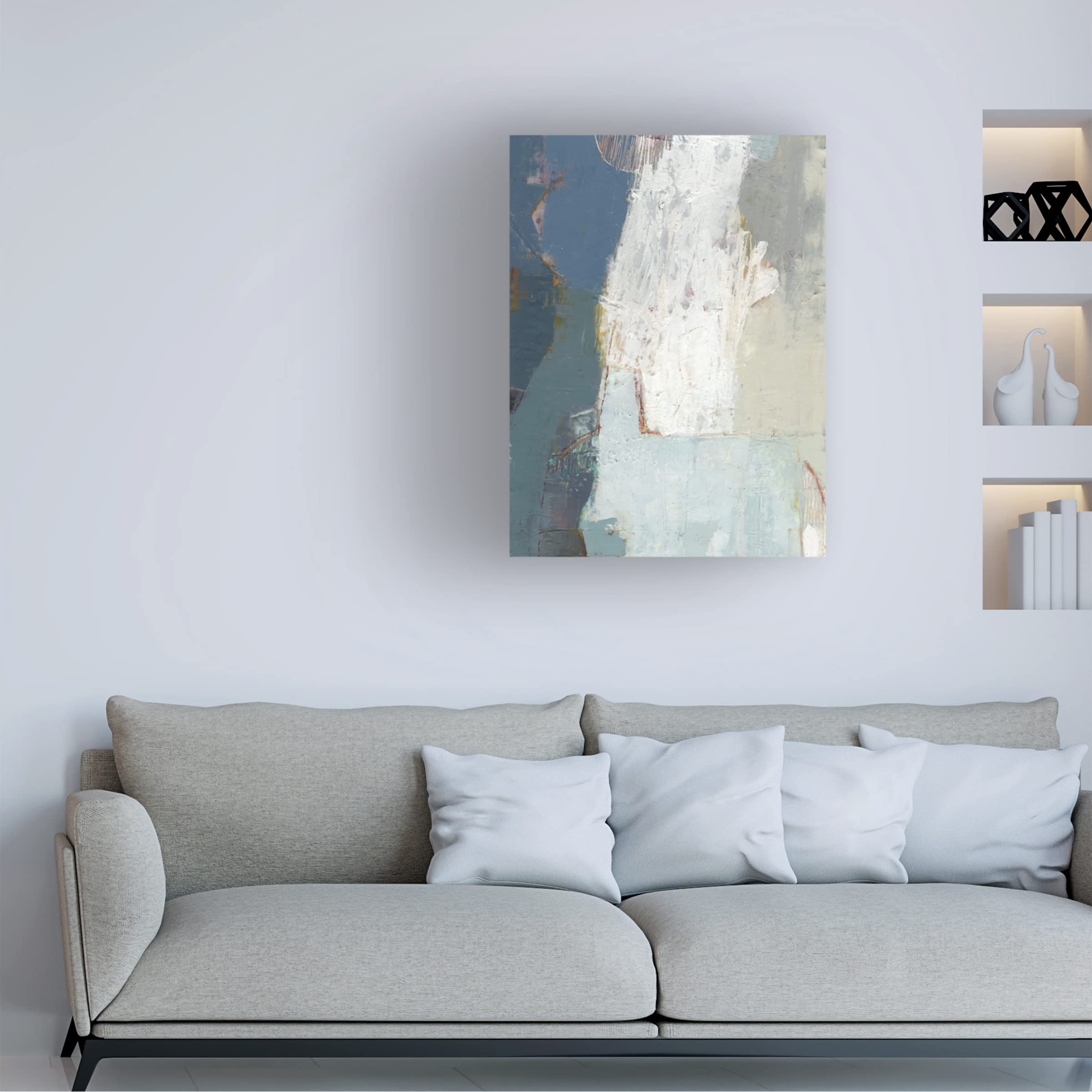 Trademark Fine Art 'A Go Go III' Canvas Wall Art by Sue Jachimiec - 18x24 Inches - Modern Abstract Painting for Living Room, Bedroom & Office Decor