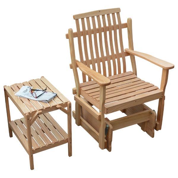 Relaxing Bent Oak Glider Chair - Comfortable Rocking Recliner for Nursery, Living Room & Patio - Smooth Gliding Motion for Nursing Mothers & Seniors