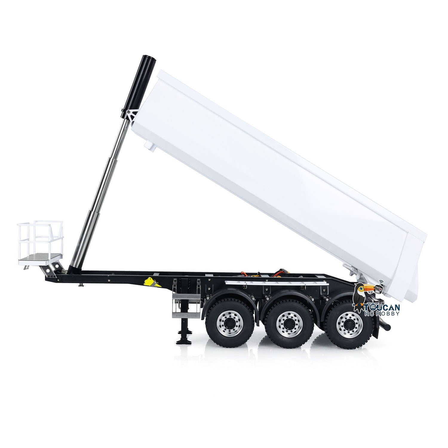 1/14 Scale 3 Axle Metal Hydraulic RC Dump Trailer - DIY Assembly for TAMIYA Tractor Trucks & Engineering Vehicle Models - Perfect for Construction Site Simulation & RC Hobby Enthusiasts