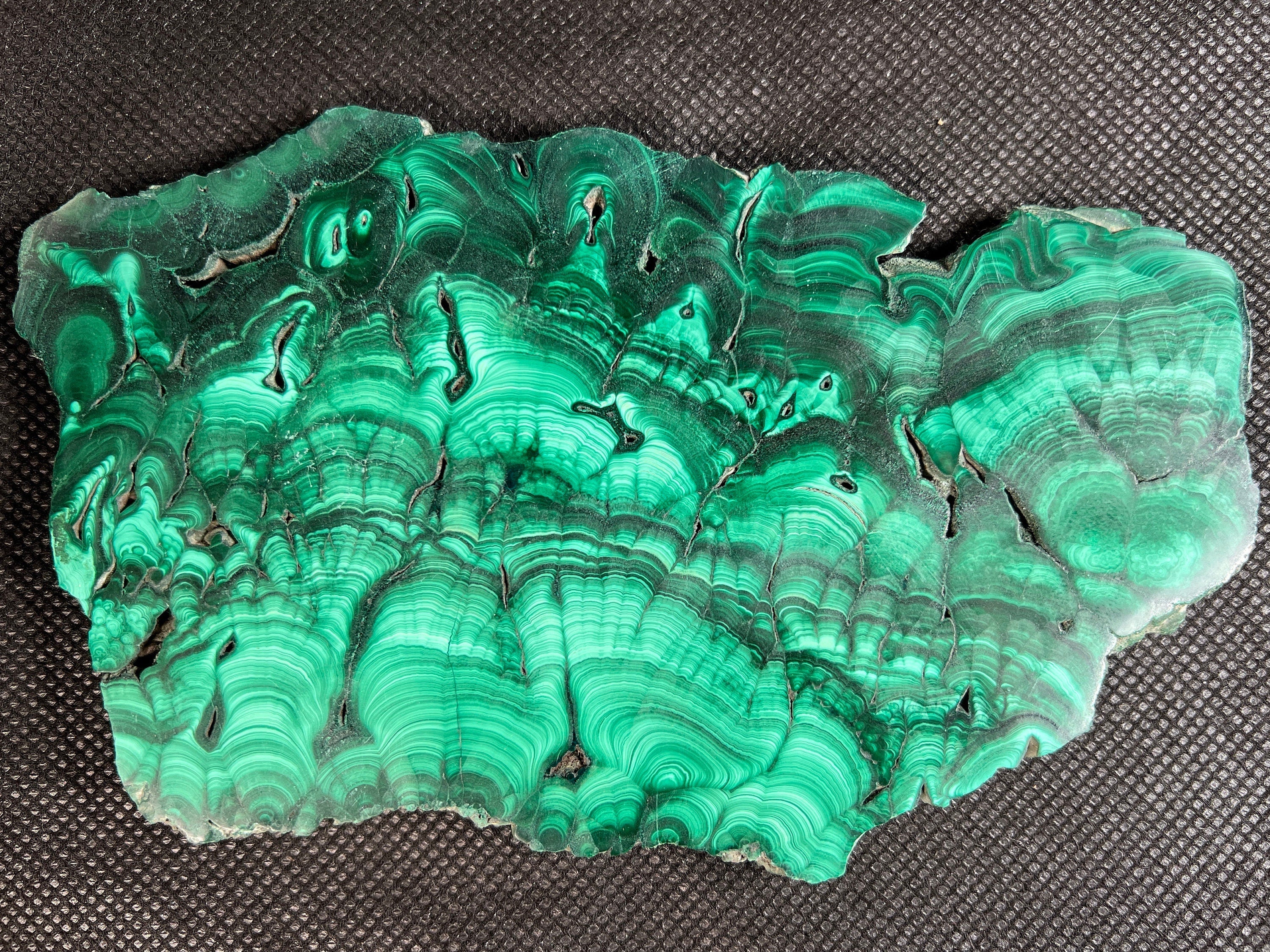 Natural Malachite Crystal Slab - Premium Green Malachite Stone for Jewelry Making, Unique Handcrafted Gifts & Home Decor (50415) | Perfect for DIY Crafts, Crystal Healing & Spiritual Decorations