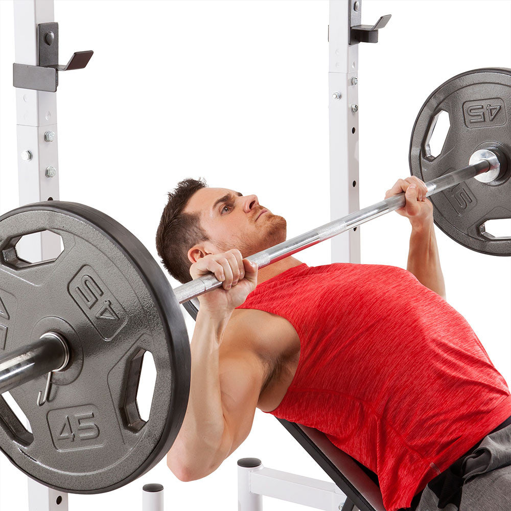 Marcy SM-5092 Power Cage and Weight Bench - Heavy Duty Home Gym Equipment for Strength Training & Workouts - Perfect for Home Fitness, Bodybuilding & CrossFit
