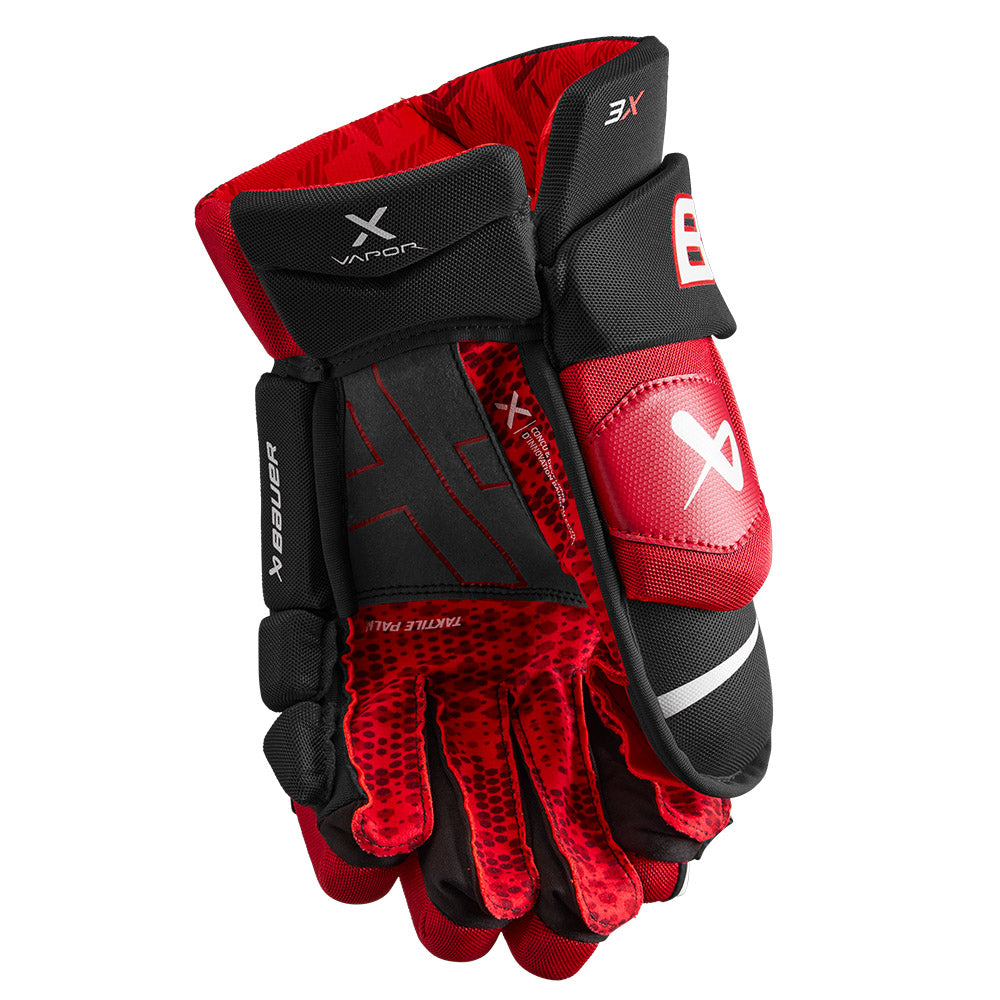 Bauer Vapor 3X Senior Ice Hockey Gloves - Pro-Level Protection & Grip for Competitive Players - Perfect for Games, Practices & Training Sessions
