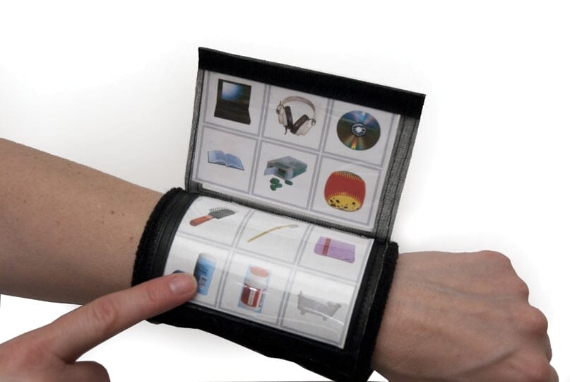 Flip and Communicate Wrist Wrap - Adjustable Handheld Sign for Sports, Events & Emergency Situations - Perfect for Cheerleading, Coaching & Outdoor Activities