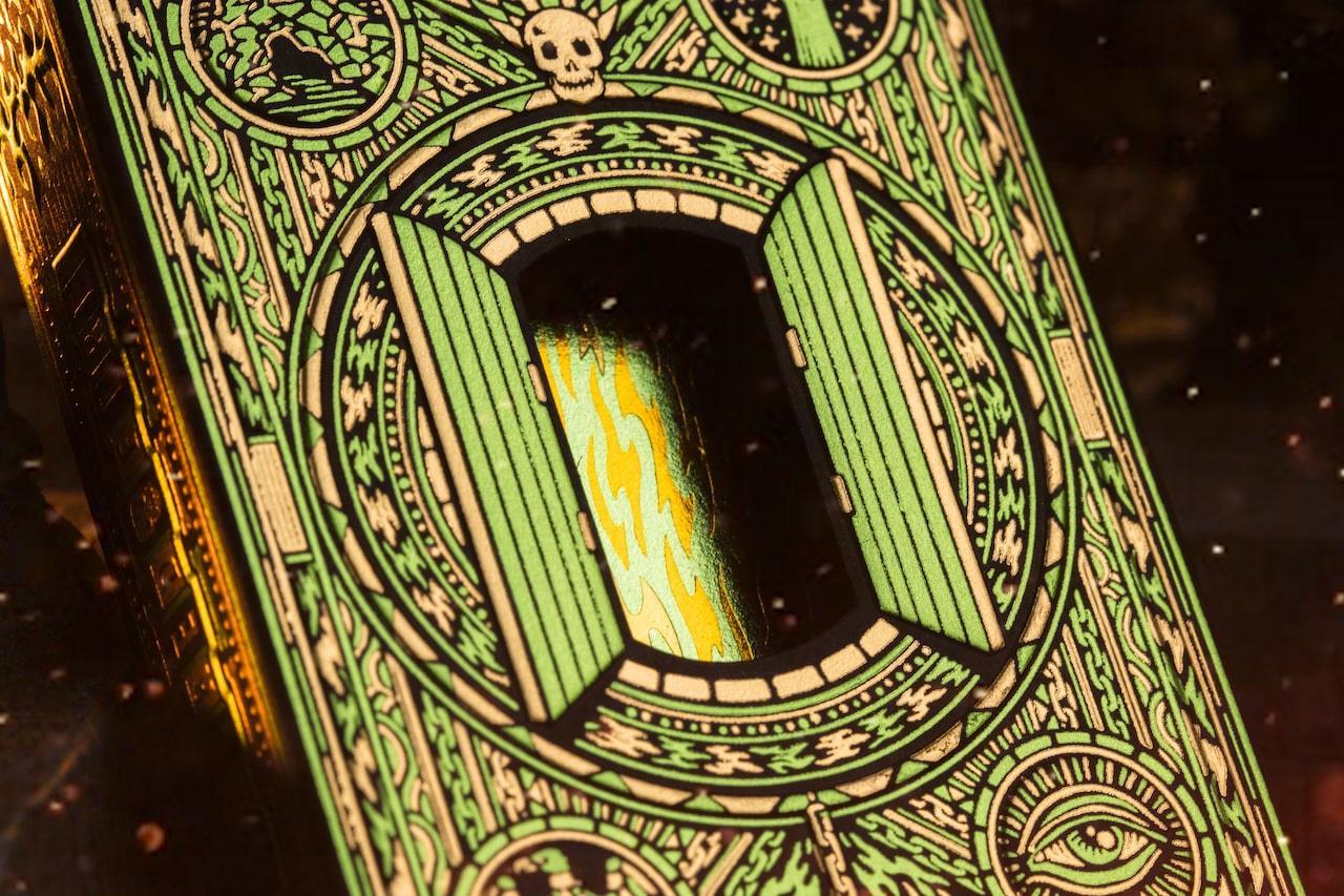 Sacred Fire Playing Cards - Emerald Flare Edition | Premium Poker Cards for Magic Tricks, Cardistry & Game Nights | Perfect for Professional Magicians & Card Game Enthusiasts