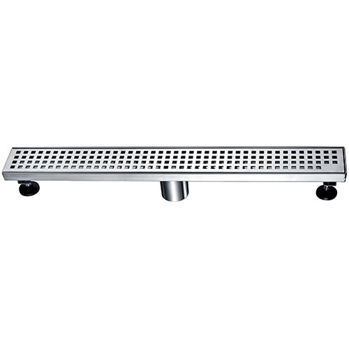 Stainless Steel Linear Shower Drain - 47 Inch Rectangle Bathroom Floor Drain with Hair Strainer | Durable & Rustproof Shower Drain Outlet for Modern Bathroom Design