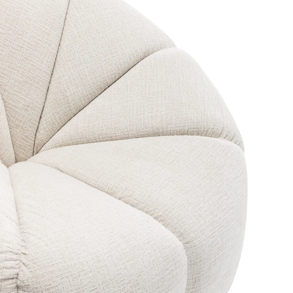 Avalon Occasional Chair - Cream Chenille Upholstered Accent Chair for Living Room, Bedroom & Office - Comfortable Modern Lounge Seating for Relaxing & Reading