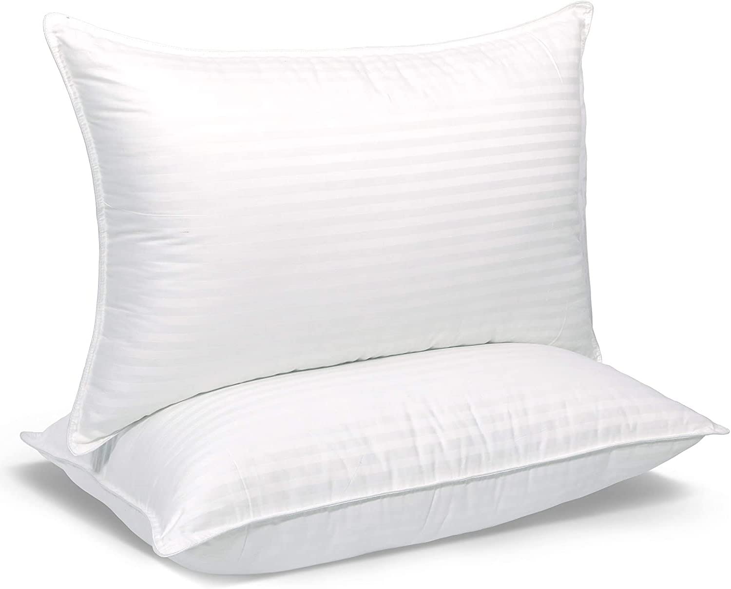 King Size Bed Pillows for Sleeping - Set of 2 Ultra Soft Support Pillows for Side, Back & Stomach Sleepers | Perfect for Home, Hotel & Guest Room Comfort