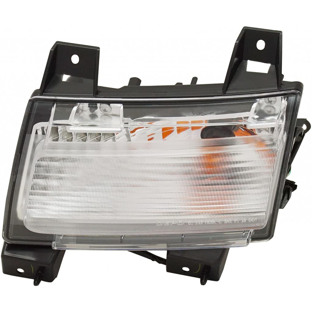 2018-2024 Jeep Wrangler Driver Side Turn Signal & Parking Light Replacement - CAPA Certified | Fits Part #CH2520150 & 68307245AE | Perfect for Off-Roading & Daily Commuting