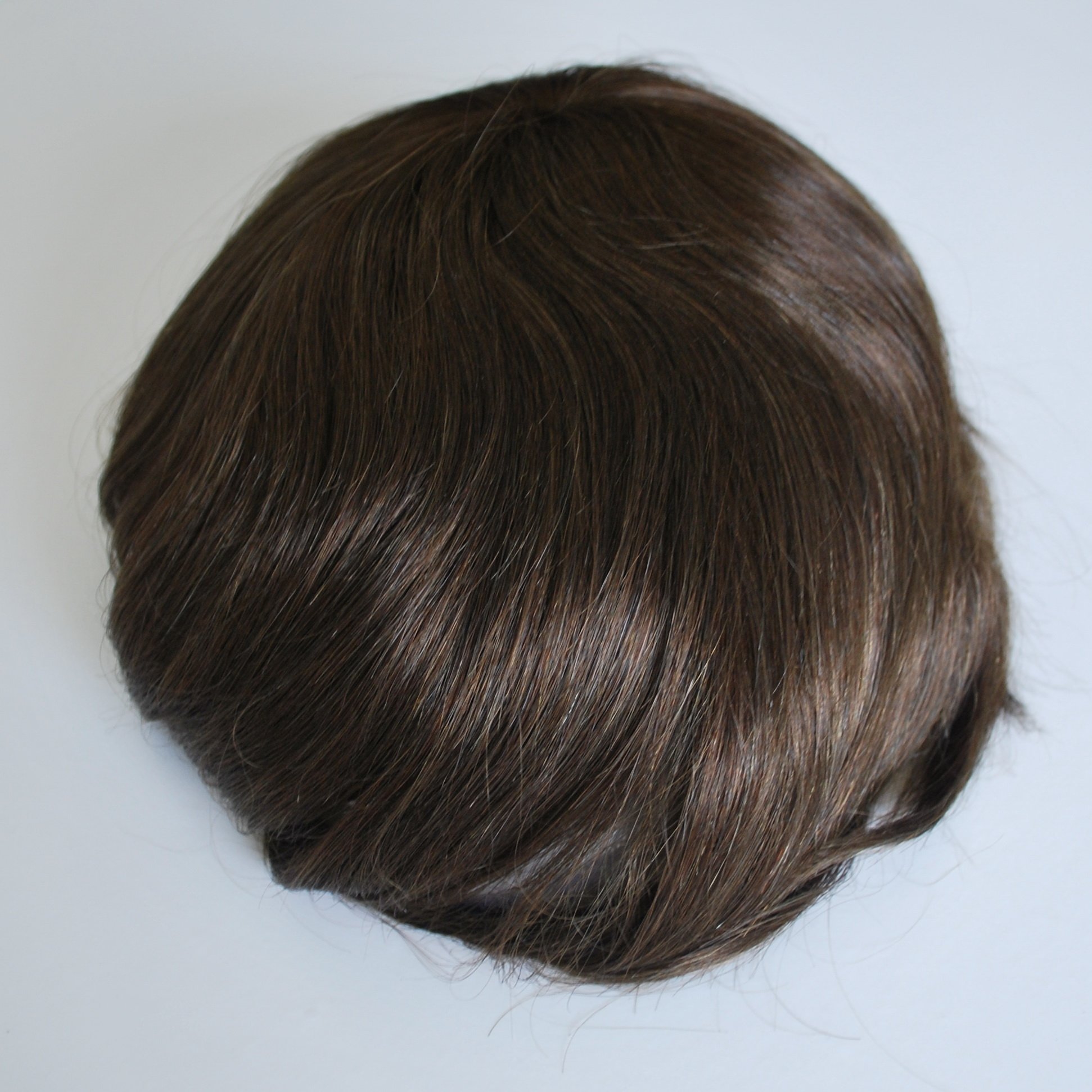 Dark Brown Human Hair Toupee for Men - #3 Lace Front Hair System | Natural Look for Thinning Hair & Baldness | Perfect for Daily Wear, Parties & Special Events