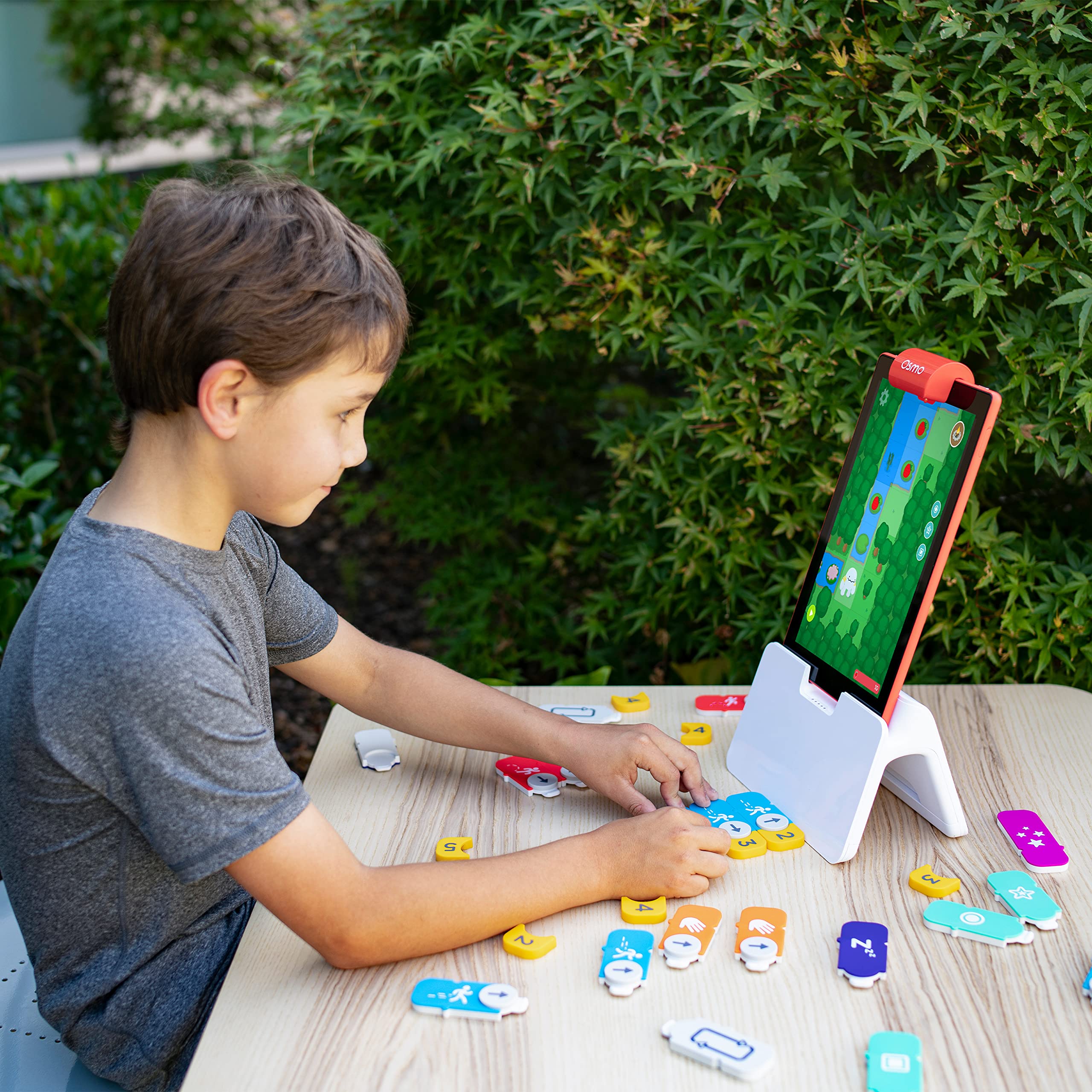Osmo-Coding Starter Kit for Fire Tablet - 3 Educational STEM Learning Games for Kids Ages 5-10 | Learn Coding Basics, Solve Puzzles | Perfect Gift for Boys & Girls (Includes Fire Tablet Base) - Amazon Exclusive | Great for Homeschooling & Classroom Coding Activities