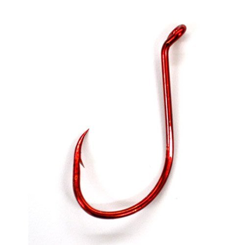 Eagle Claw Lazer Octopus Fishing Hooks - Size 2 Red - 50-Pack Value Set for Saltwater & Freshwater Fishing - Perfect for Squid, Baitfish & Offshore Angling
