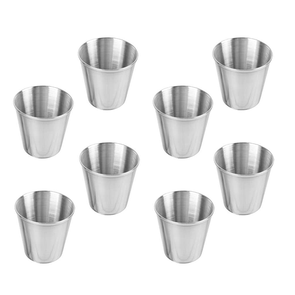 KESYOO 6-Pack Unbreakable Stainless Steel Shot Glasses - Metal Drinking Cups for Whiskey, Tequila & Liquor - Durable Barware for Travel, Camping, Parties & Outdoor Adventures