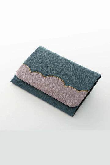 Premium Kyo Yuzen Business Card Holder - Elegant Auspicious Cloud Purple Design | Handcrafted in Kyoto Japan | Perfect for Corporate Gifts & Professional Networking