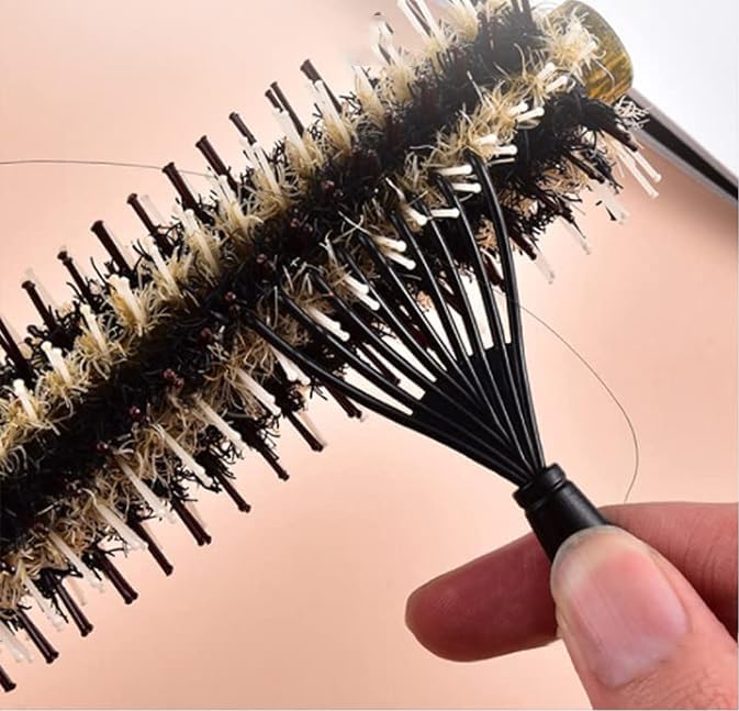 REhair Hair Brush Cleaner Tool - Easy Hair & Residue Remover for Brushes & Combs | Perfect for Home, Salon & Travel Use (Black)