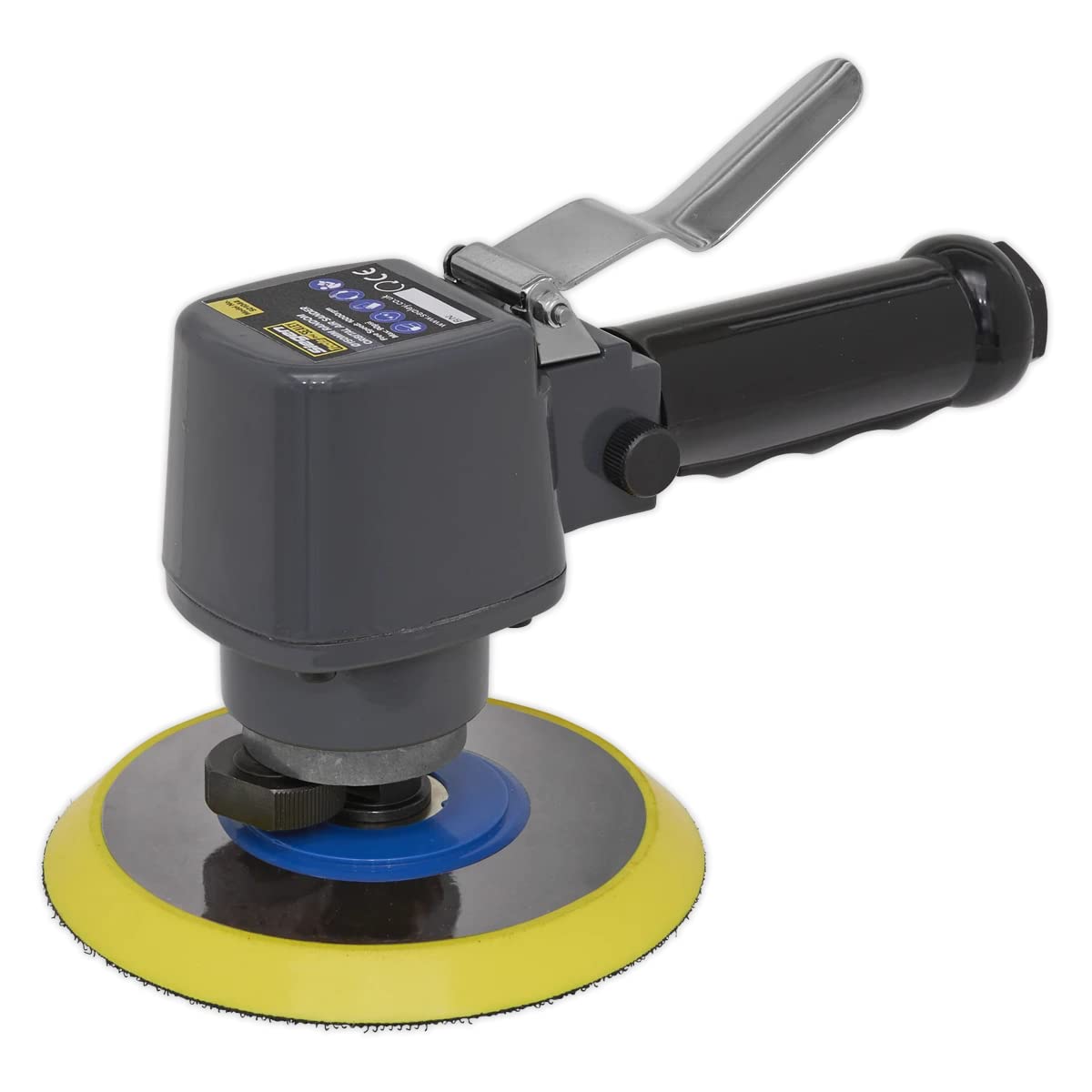 Sealey S01044 6-Inch 150mm Random Orbital Air Sander - Lightweight & Powerful Pneumatic Tool for Auto Body Repair, Wood Sanding & Metal Finishing
