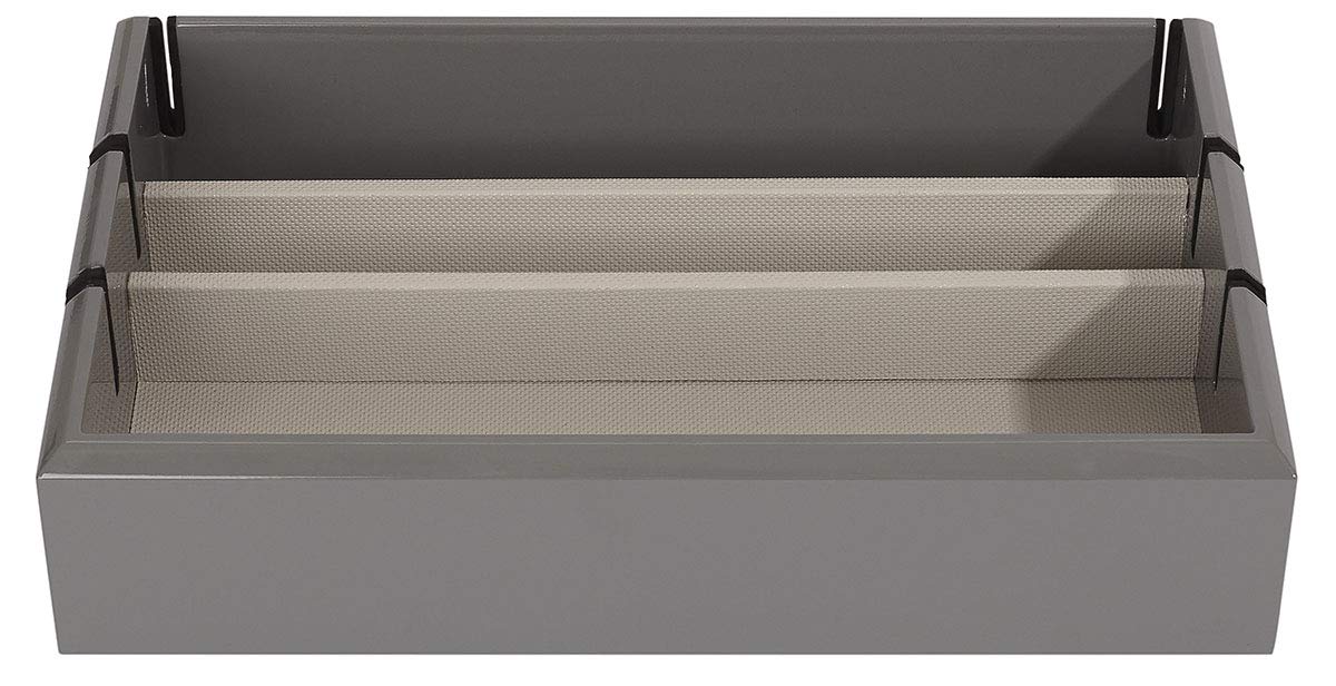 Premium Wooden Tech Tray Organizer - Multi-Device Charging Station for iPhone, iPad, Smartwatch & Tablet | Elegant Royal Grey Lacquered Finish | Perfect for Home Office, Nightstand & Travel Organization
