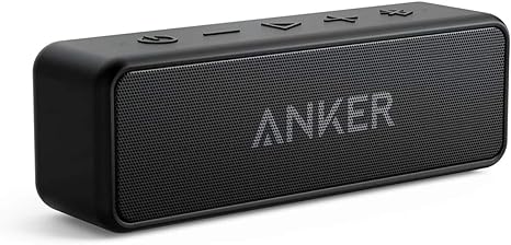Anker Soundcore 2 Portable Bluetooth Speaker - 12W Powerful Sound, IPX7 Waterproof, 24H Playtime - Perfect for Outdoor, Beach, Pool Party & Travel