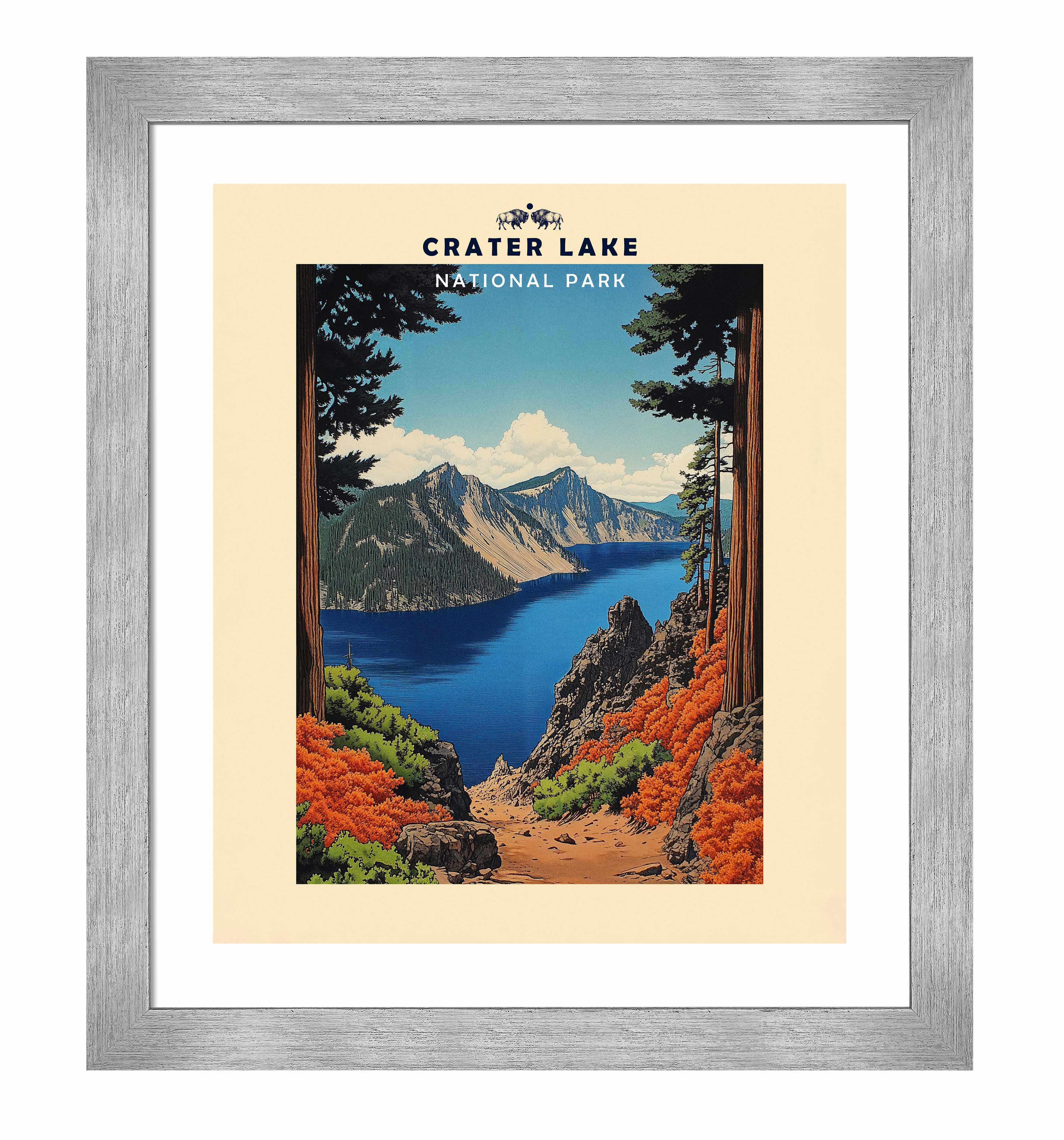 Crater Lake Art Prints - Stunning Wall Decor for Home & Office - Perfect for Living Room, Bedroom, or Gift