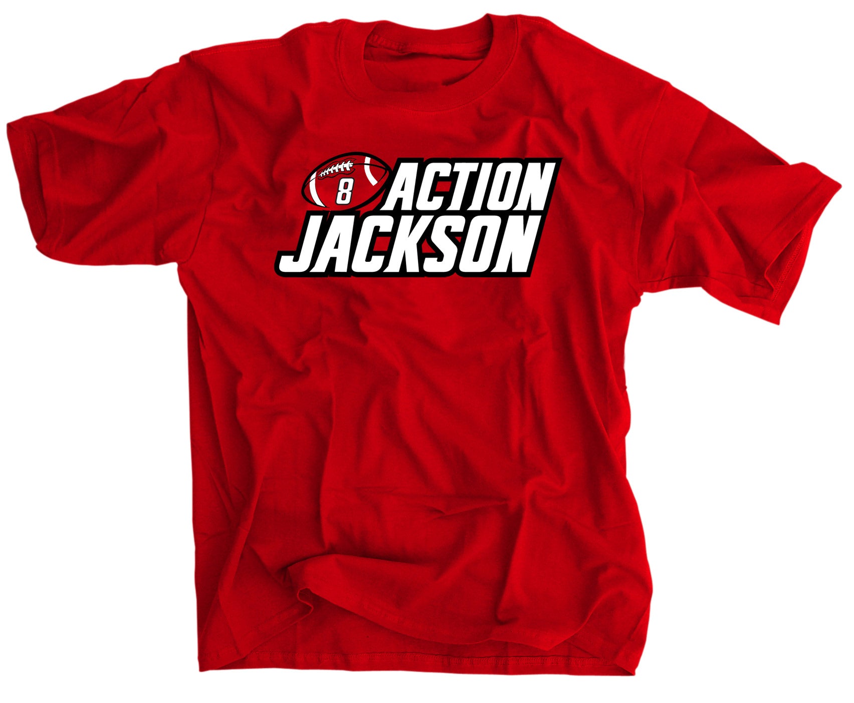 Action Jackson 8 Louisville Football T-Shirt - Official Fan Apparel for Louisville Cardinals Games & Tailgating
