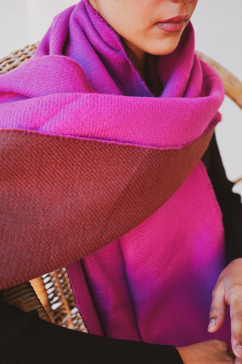 Fuchsia Splendor Shawl - Elegant Women's Wrap Scarf for Parties, Weddings & Evening Events