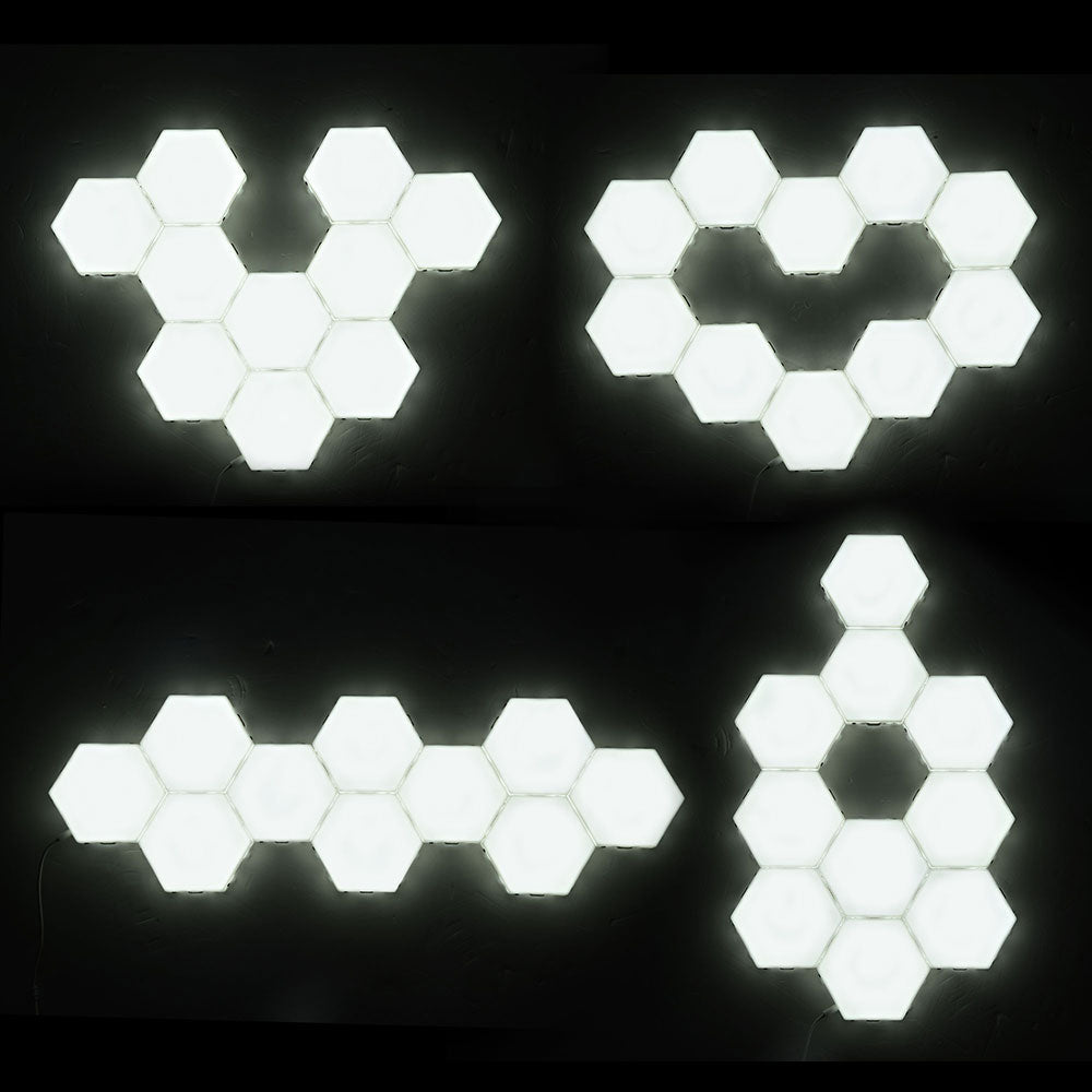 LifeSmart Modular Touch Light Panels - 10PCS White LED Wall Lights for Home, Office & Bedroom - Dimmable Ambient Lighting for Modern Interior Design