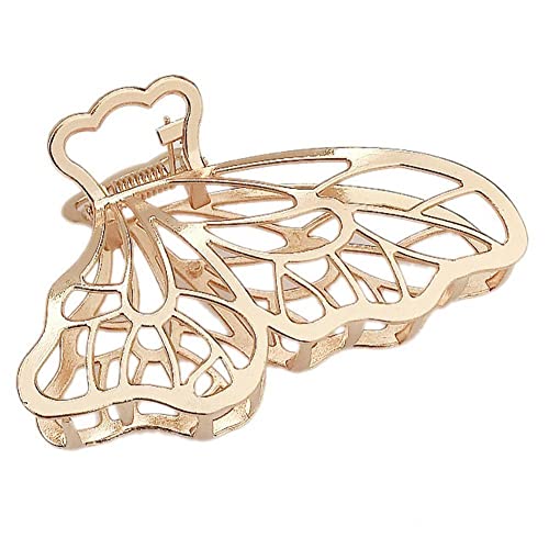 Butterfly Hair Clips for Women - Non-Slip Metal Hair Claw Clips, Hollow Hair Jaw Clamps for Ponytails & Updos - Stylish Hair Accessories for Women & Girls (Perfect for Work, Parties & Everyday Use)