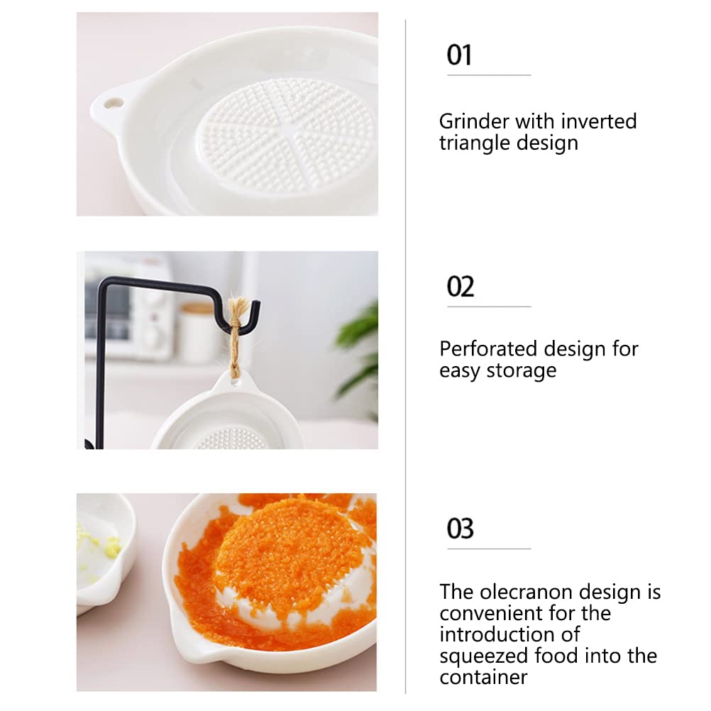 Premium Ceramic Grater Plate for Garlic, Onion & Cheese - Multipurpose Kitchen Tool for Cooking, Baby Food Prep & Meal Garnishing | Durable Porcelain Grinder for Easy Food Preparation & Healthy Eating