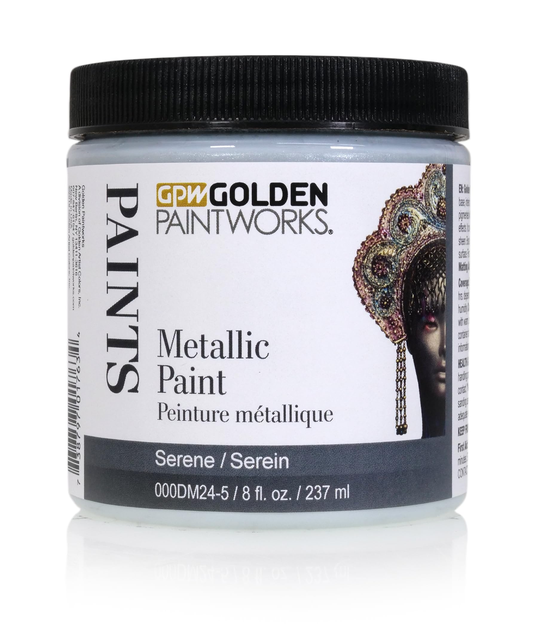 Professional Metallic Acrylic Paint - 8 oz Jar in Serene Finish for Canvas, Wood & DIY Crafts | Premium Decorative Paint for Artists & Home Decor